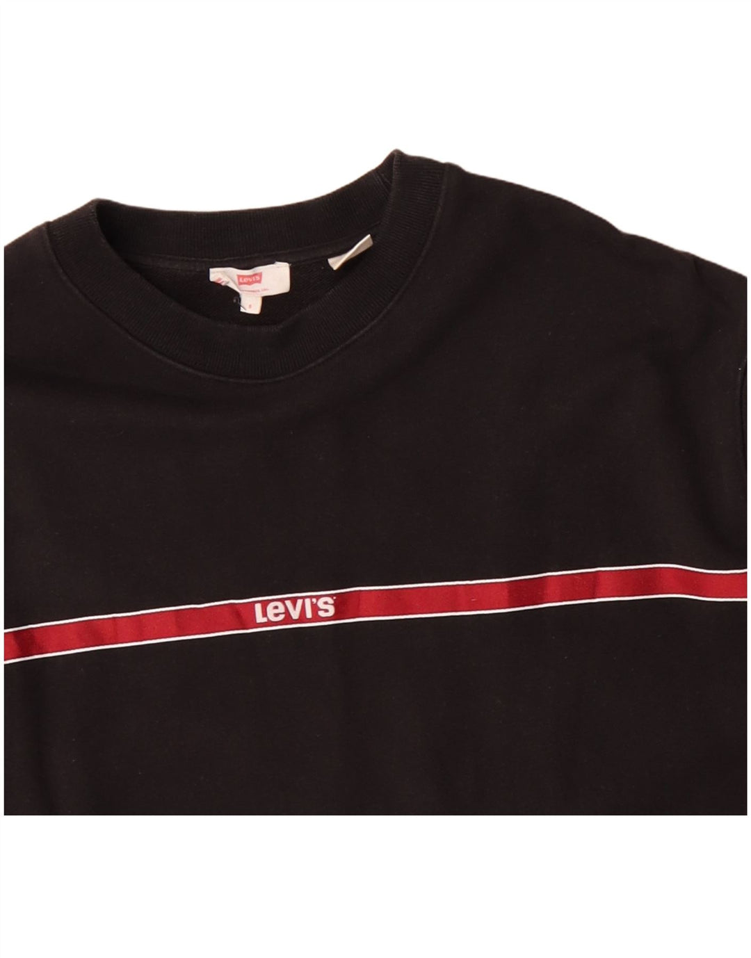 Levi's Sweat-shirt court surdimensionné pour femme UK 10 Small Noir Coton
