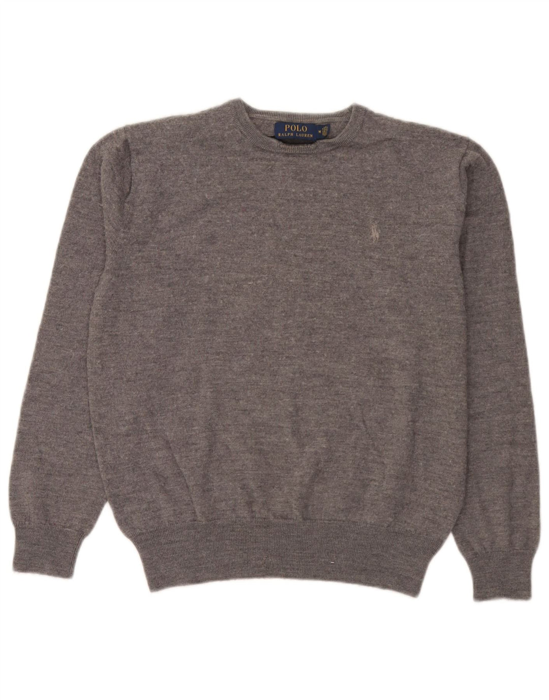 Polo Ralph Lauren Pull à col rond pour homme en laine gris moyen