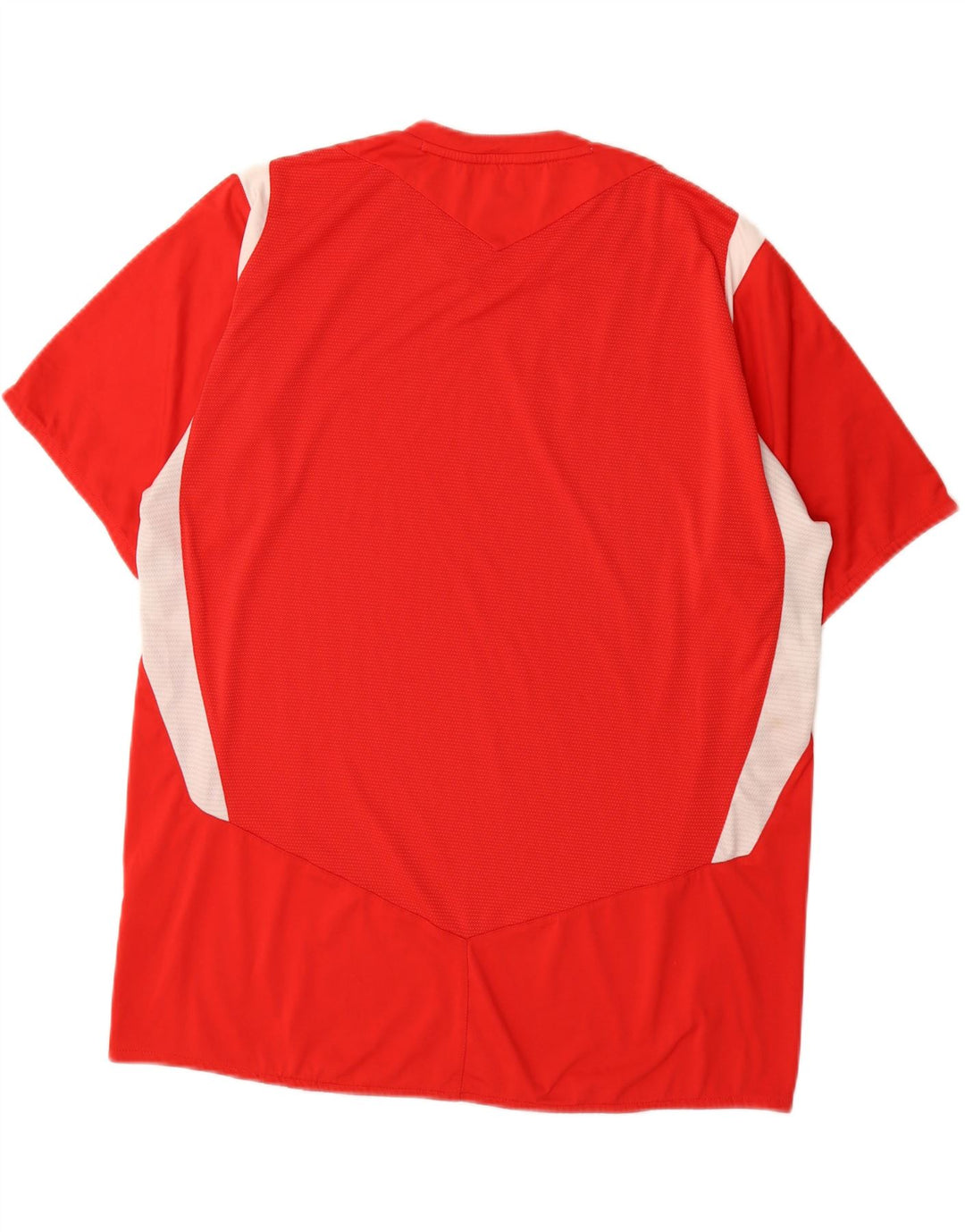 UMBRO Mens T-Shirt Top Large Red Colourblock Polyester Vintage Umbro and Second-Hand Umbro from Messina Hembry 