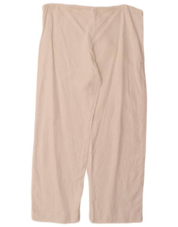 Pantalon décontracté droit femme vintage W34 L29 blanc
