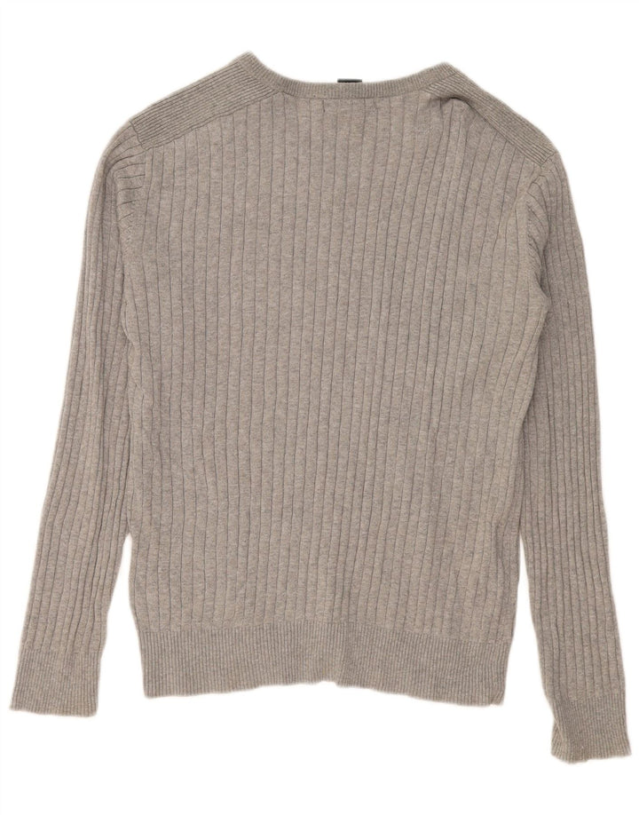 Calvin Klein Pull col V pour homme en coton gris Taille L