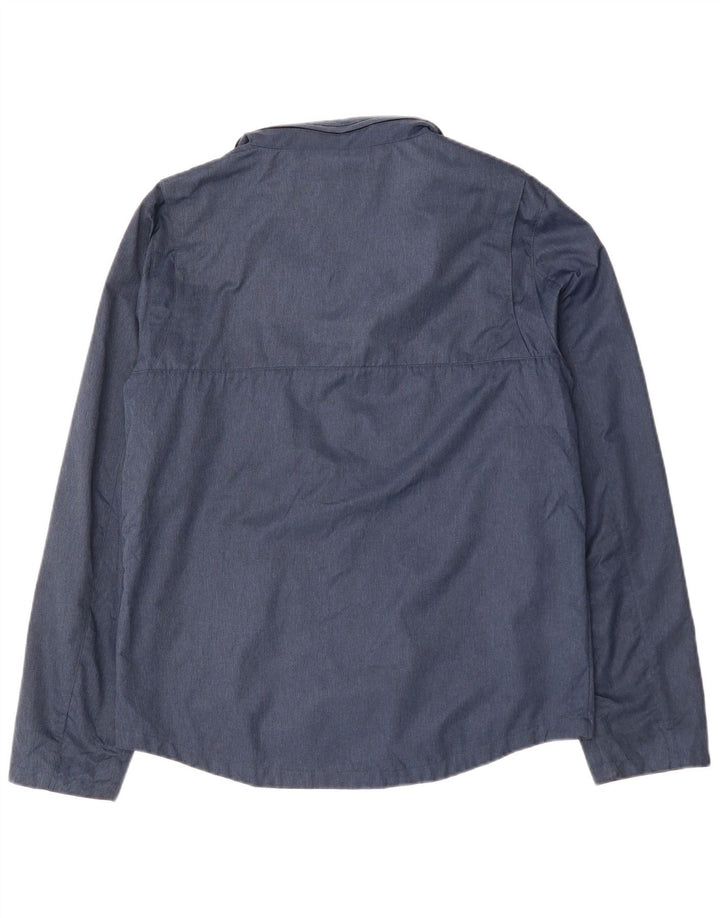 JACK WILLS Veste coupe-vent à capuche pour homme UK 40 Large Bleu Marine Polyamide