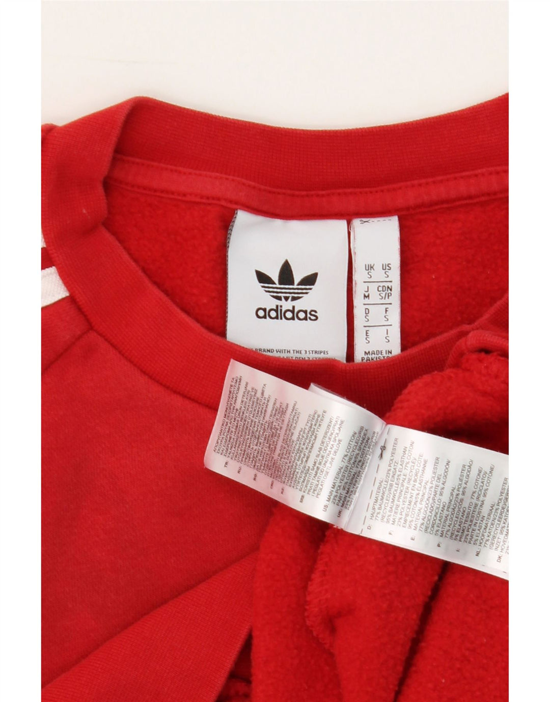 ADIDAS Mens Sweatshirt Jumper Small Red Cotton Vintage Adidas and Second-Hand Adidas from Messina Hembry 