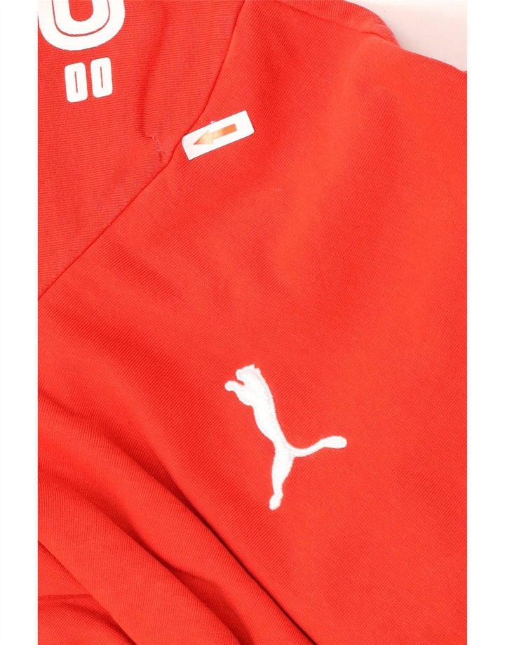 Puma Pull à Capuche Graphique Homme Rouge Moyen