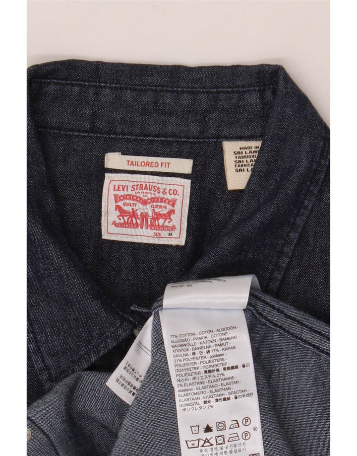 Levi's Chemise en Jean Coupe Ajustée Femme UK 14 Bleu Marine Moyen Coton