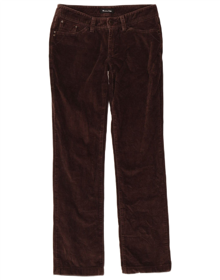 MASSIMO DUTTI Pantalon décontracté droit pour femme W26 L29 Marron