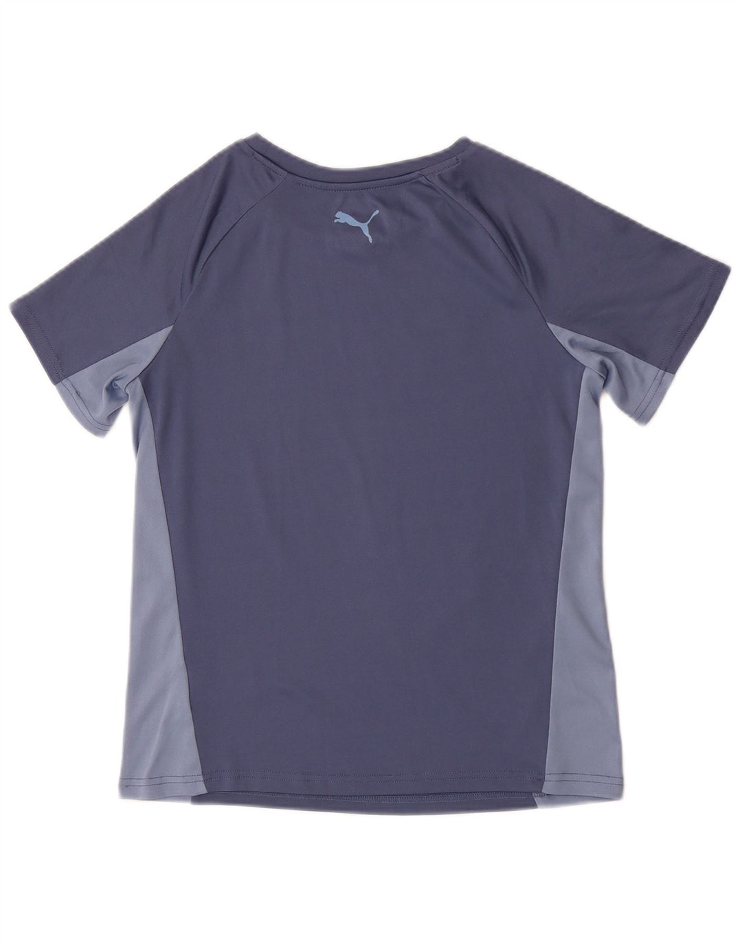 Puma T-shirt graphique pour femme UK 12 Bleu moyen Polyester color block