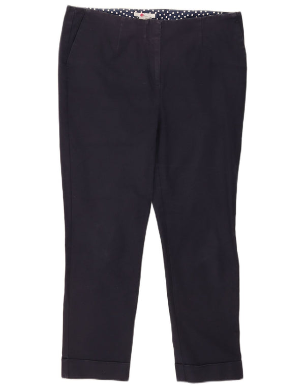 Boden Pantalon court skinny pour femme UK 44 Large W34 L25 Bleu marine Coton