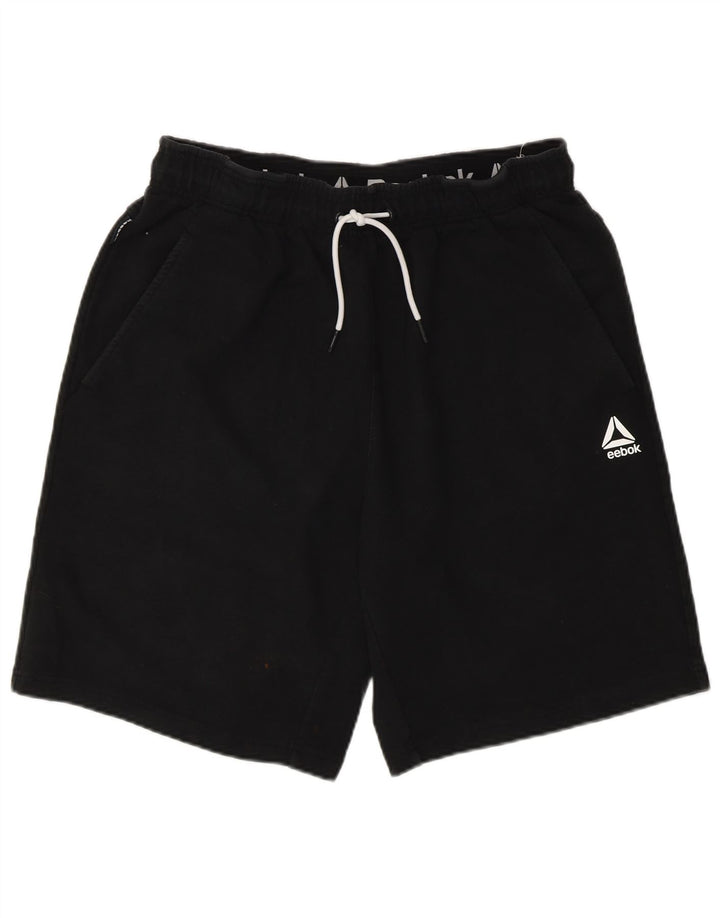Reebok Short de Sport Homme Noir Moyen Coton