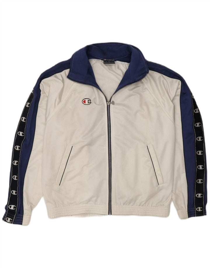 Champion Veste de Survêtement Graphique Homme Petit Blanc Colorblock