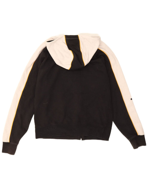 Champion Pull à capuche zippé graphique pour femme UK 14 Noir moyen Colourblock