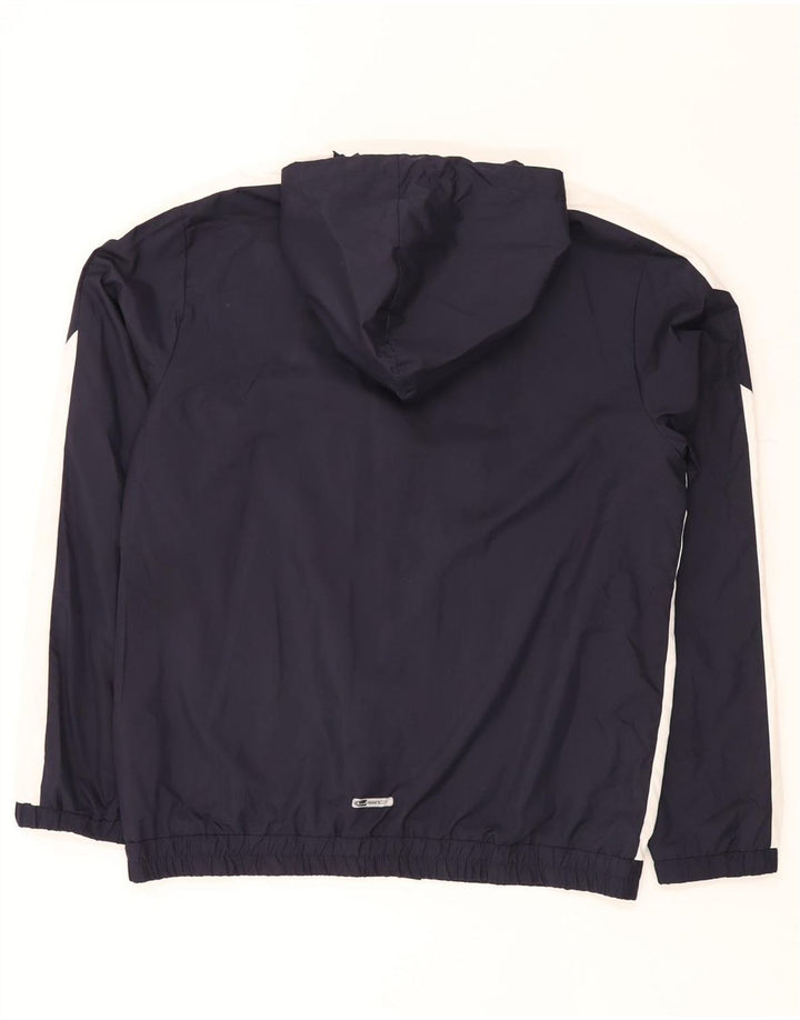 PUMA Veste de survêtement à capuche pour homme Taille L Bleu marine Colorblock