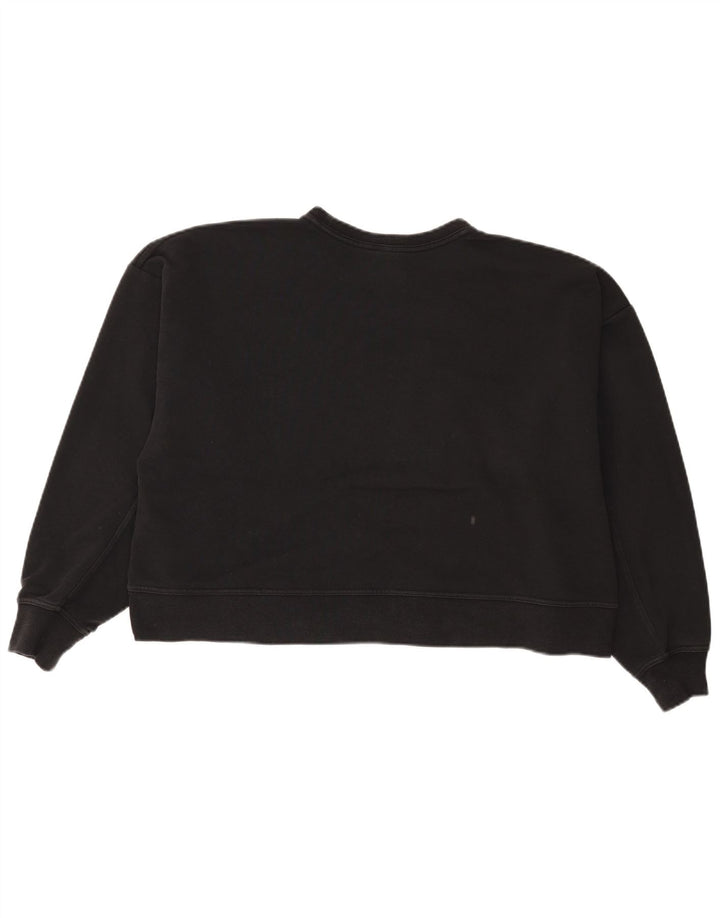 Nike Femme Crop Graphic Sweat-shirt surdimensionné UK 16 Grand Noir
