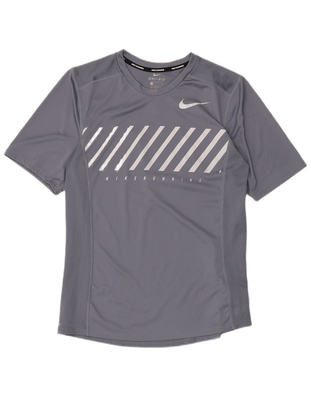 Nike Hommes Dri Fit Graphic T-Shirt Haut Petit Gris Polyester