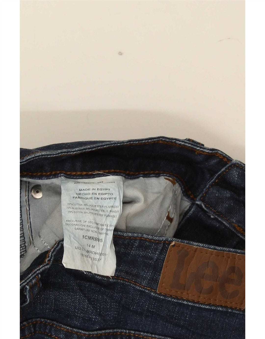 Lee Short en Jean Garçon 13-14 Ans W30 Bleu Coton