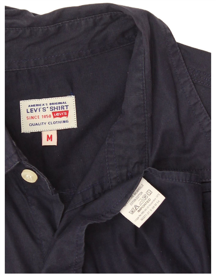 Levi's Chemise à Manches Courtes Homme Bleu Marine Moyen Coton