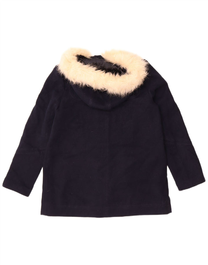 Topshop Veste parka surdimensionnée à capuche pour femme UK 10 Small Bleu marine