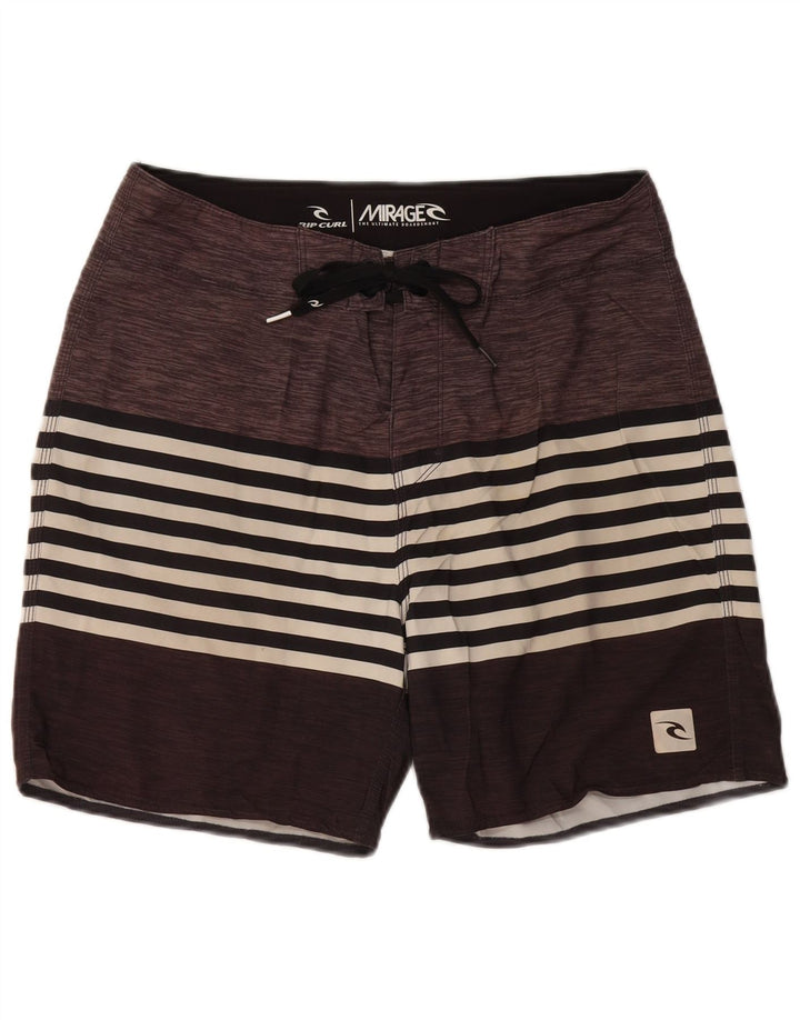 Rip Curl Short de Bain Mirage Homme Gris Moyen Rayé Polyester