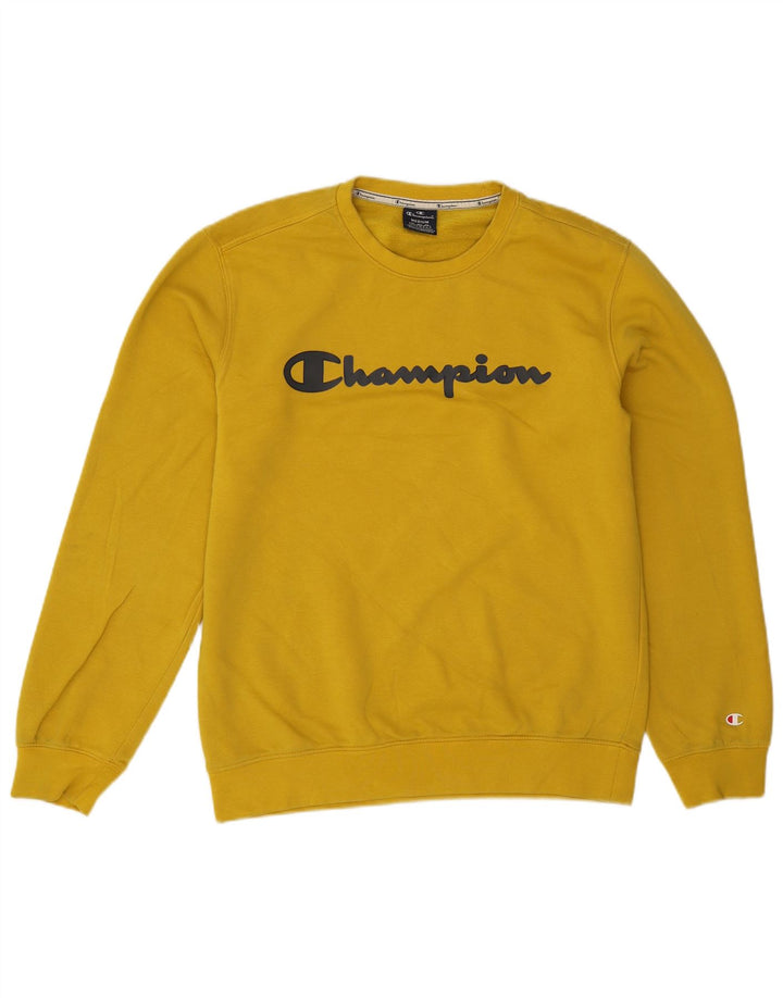 Champion Sweat-Shirt Graphique Homme Jaune Moyen Coton