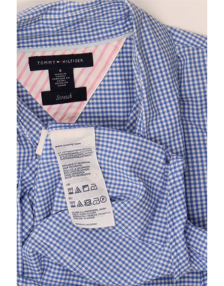 Tommy Hilfiger Chemise Femme US 4 Small Bleu Vichy Coton