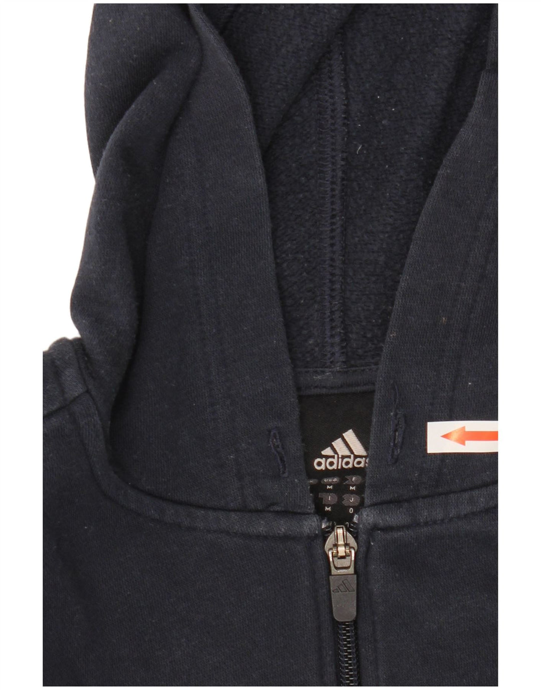 Adidas Pull à capuche zippé pour homme en coton bleu marine moyen