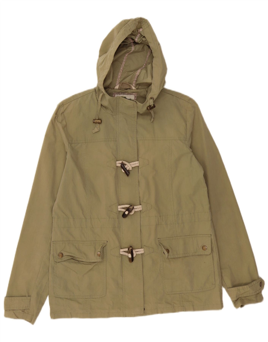 Fat Face Veste utilitaire surdimensionnée à capuche pour femme UK 10 Petit coton kaki
