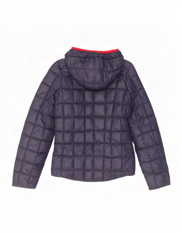 K-Way Veste matelassée réversible à capuche pour femme UK 10 Small Bleu marine