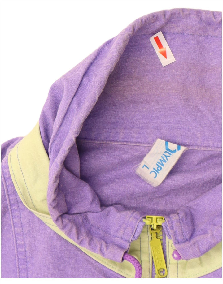 vintage Mens Bomber Jacket UK 40 Grand Coton Violet