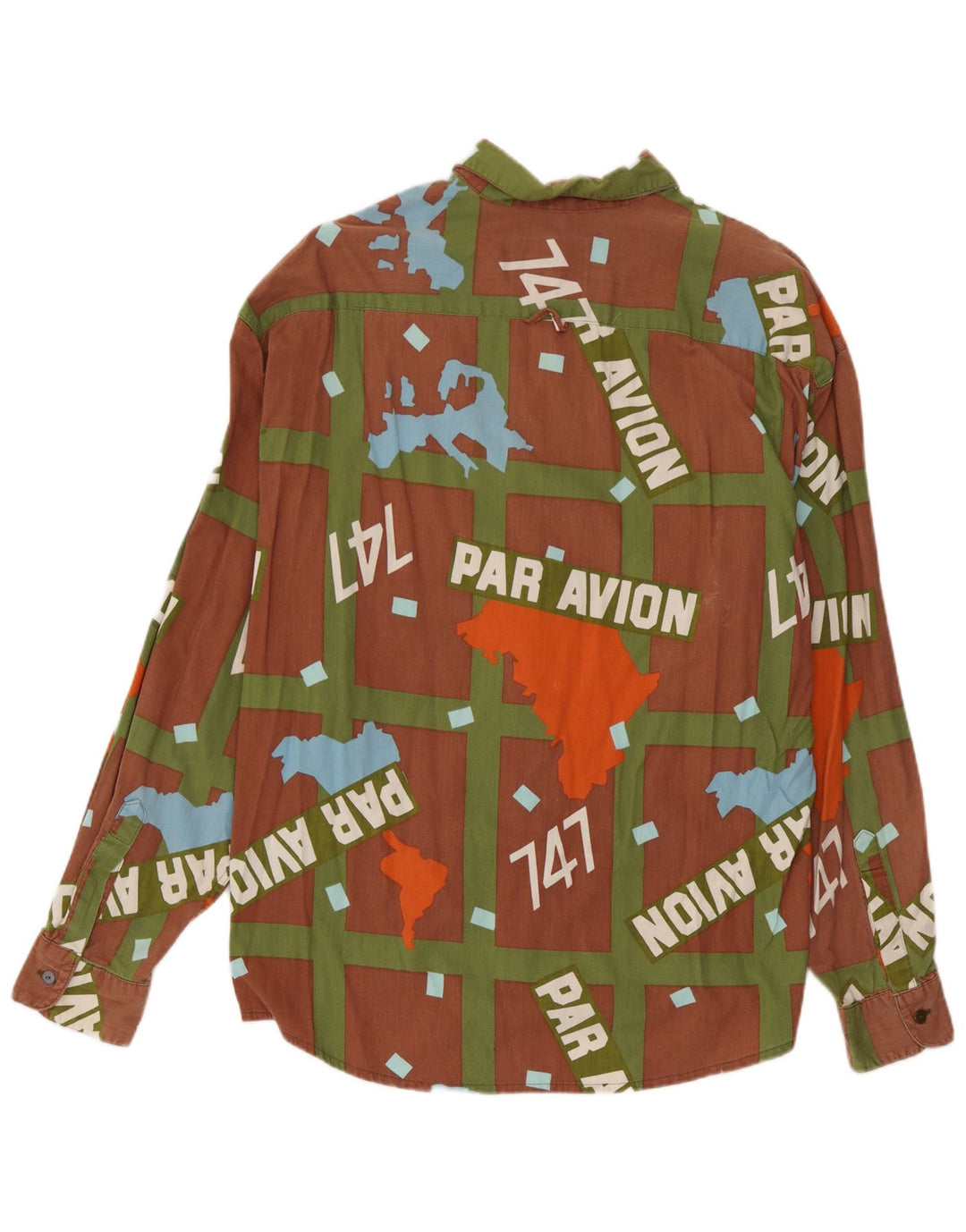 Par Avion Chemise Graphique Homme Marron Moyen Carreaux