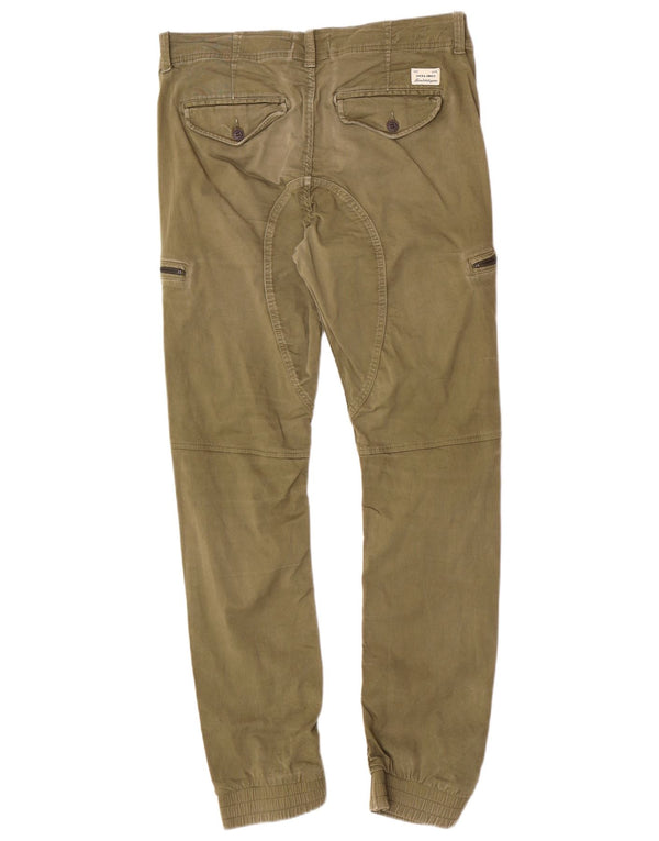 Jack & Jones Pantalon Cargo Anti Fit Joggers Homme W31 L29 Coton Kaki