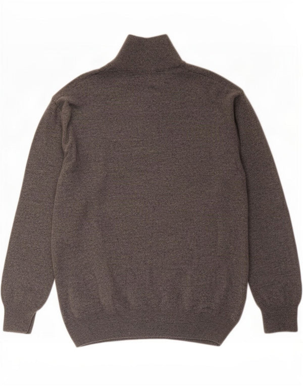 Kappa Mens Zip Neck Jumper Sweater 2XL Grey Lambswool