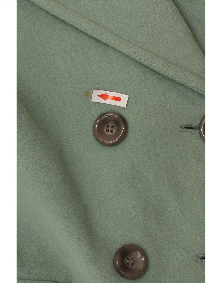 Marks & Spencer Manteau double boutonnage pour femme UK 16 Grande laine verte