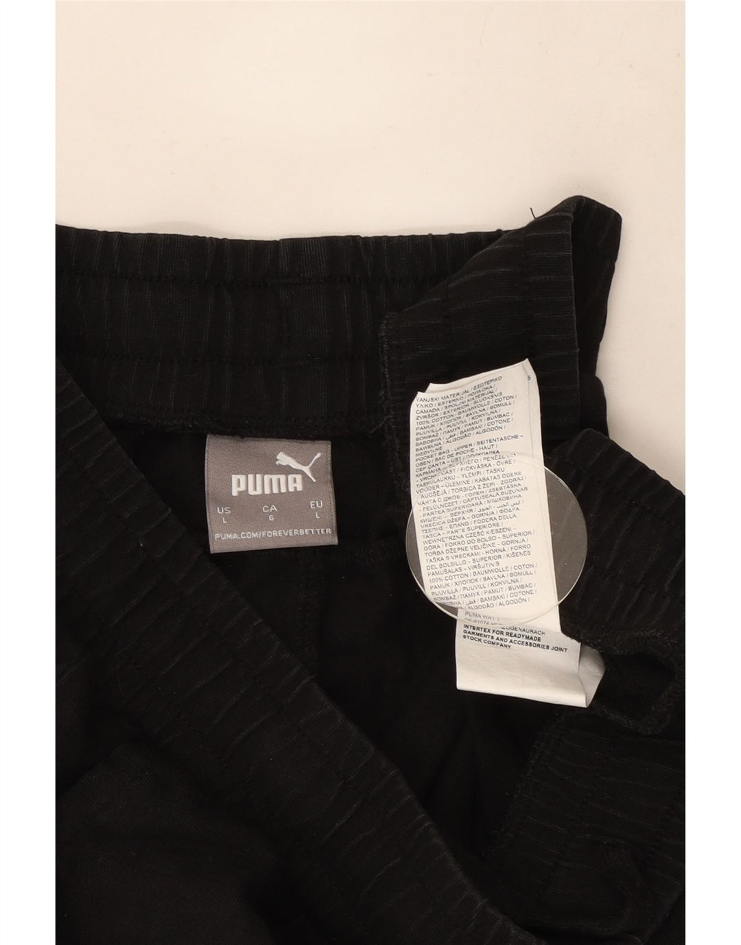 Puma Short de sport pour homme en coton noir Taille L
