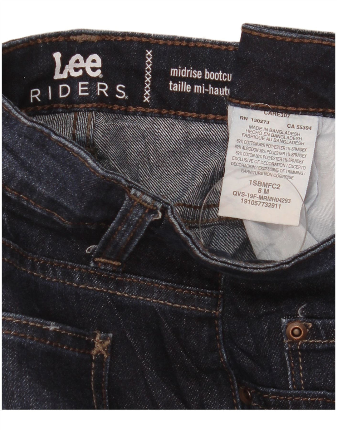 Lee Riders Jean bootcut taille moyenne pour femme US 8 Medium W31 L32 Bleu marine