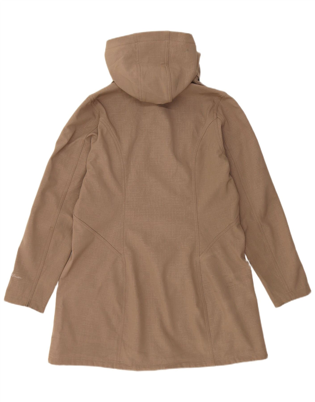 EDDIE BAUER Manteau coupe-vent à capuche pour femme UK 16 Large Beige Polyester