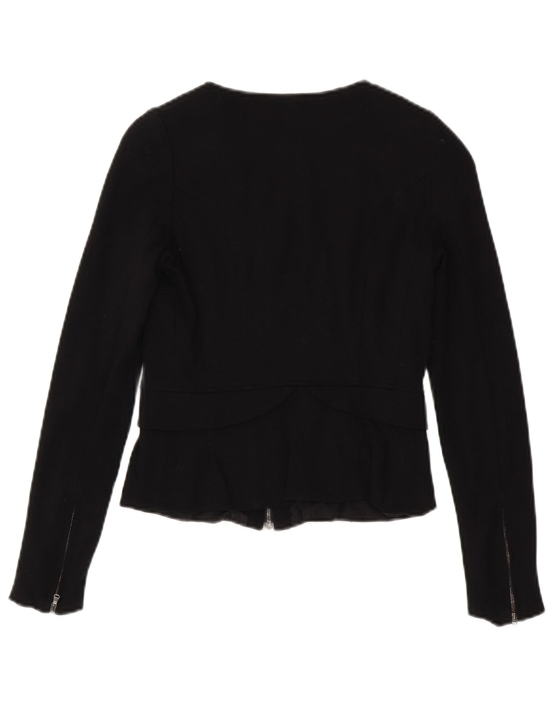 Max & Co. Veste blazer zippée pour femme UK 8 Small Noir Viscose