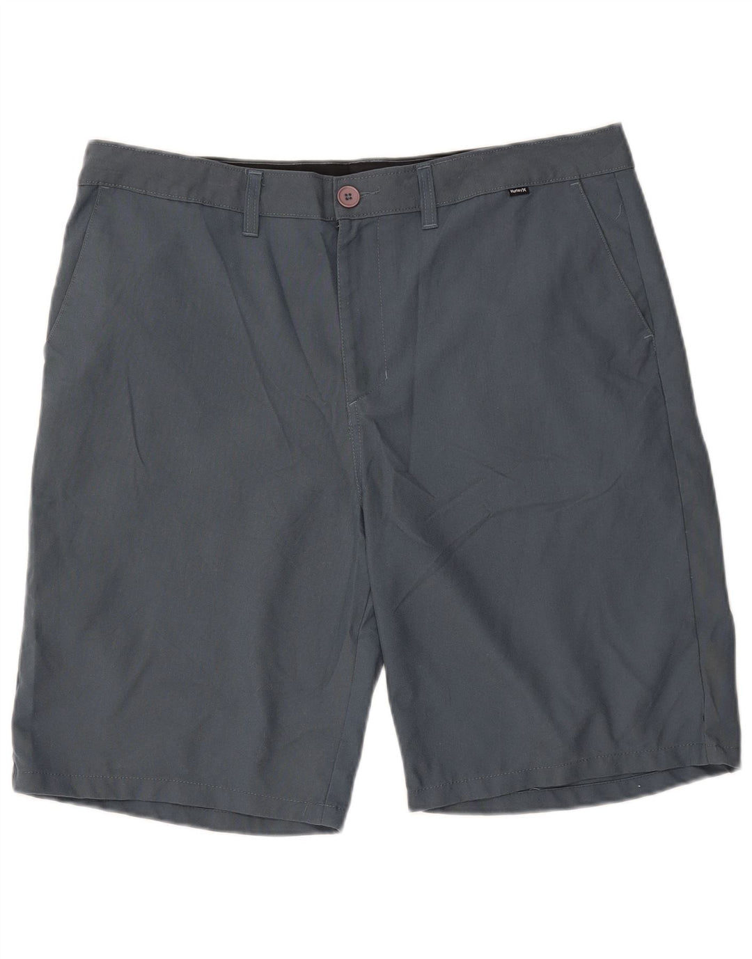 HURLEY Short Chino Homme W36 Large Rayonne Bleu
