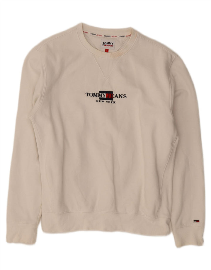 Tommy Hilfiger Sweat-shirt graphique pour homme Petit coton blanc