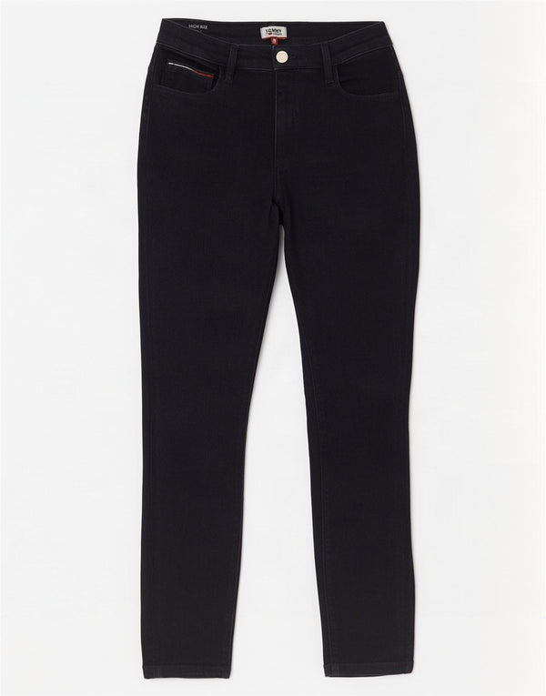 Tommy Hilfiger Jean skinny taille haute W30 L30 en coton bleu marine pour femme