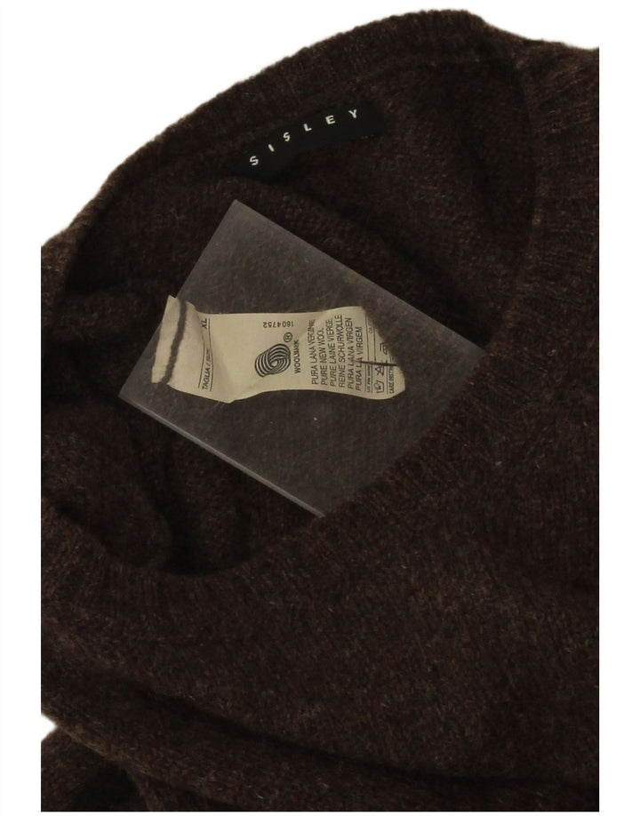 Sisley Gilet Débardeur XL Marron Laine Vierge Homme