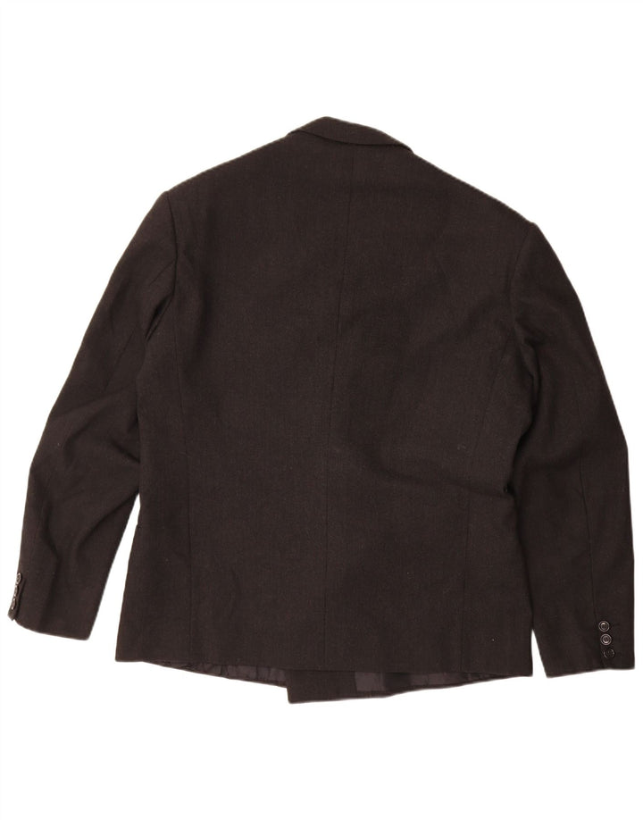 vintage Homme Double Breasted Blazer Veste UK 38 Moyen Noir