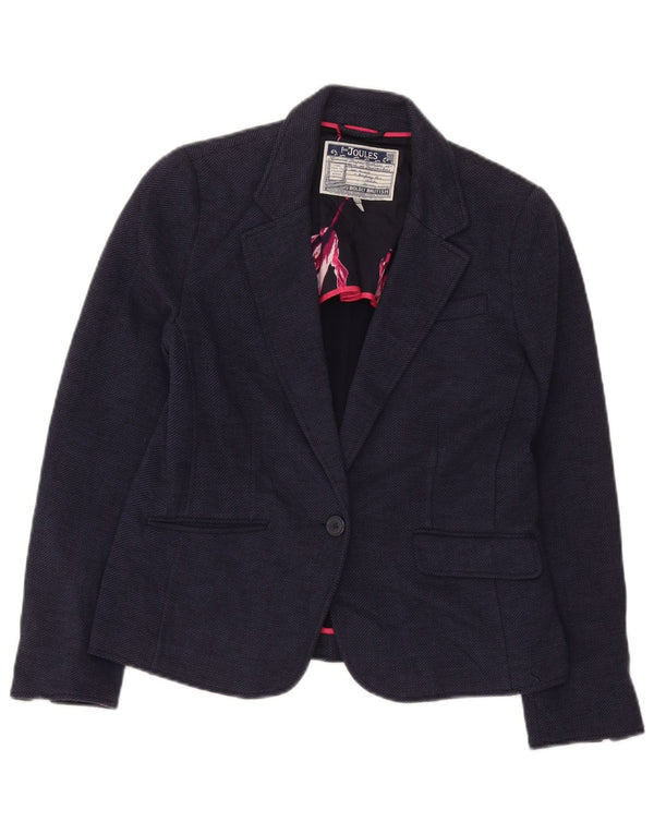 Joules Veste blazer à 1 bouton pour femme UK 14 Grand chevrons bleu marine