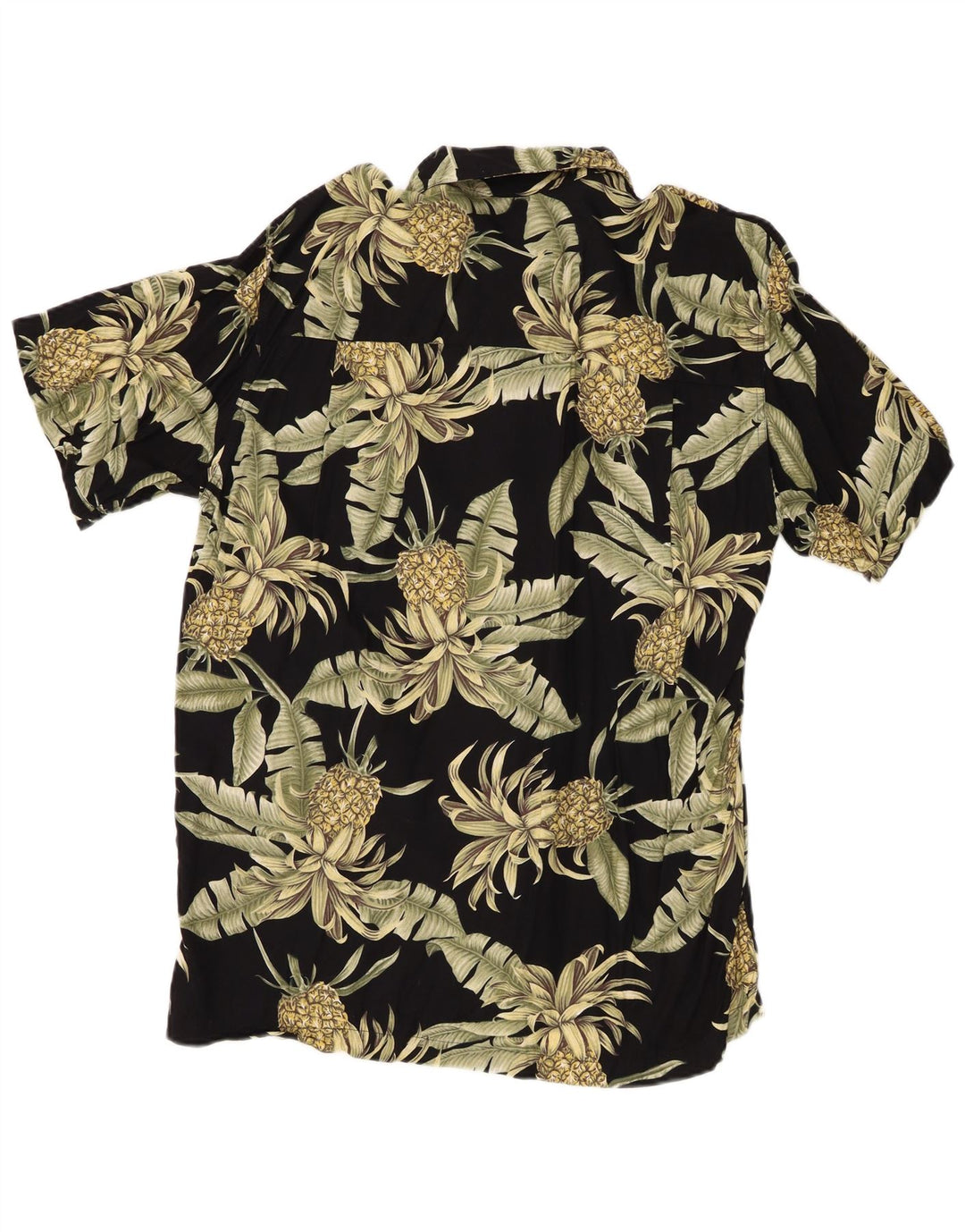 Karmakula Chemise à Manches Courtes Homme Motif Abstrait Viscose Noir Moyen