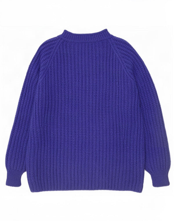 Vintage Mens Turtle Neck Jumper Sweater Medium Blue