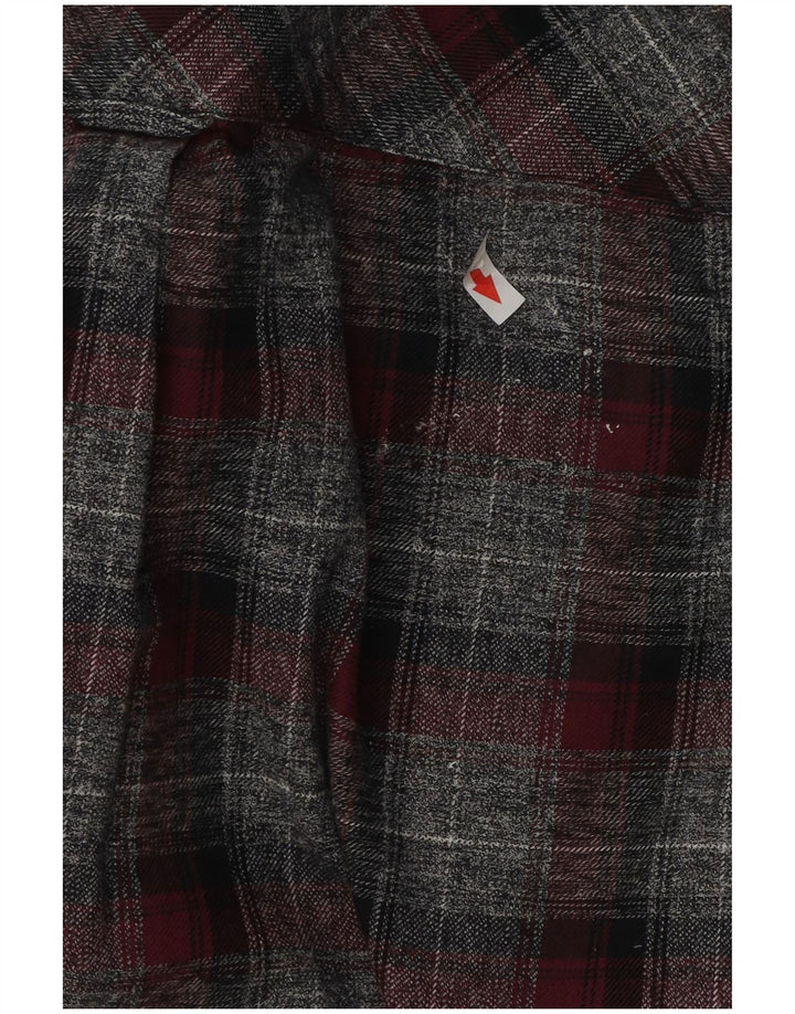 Marks & Spencer Chemise en flanelle coupe ajustée pour homme XL en coton à carreaux gris