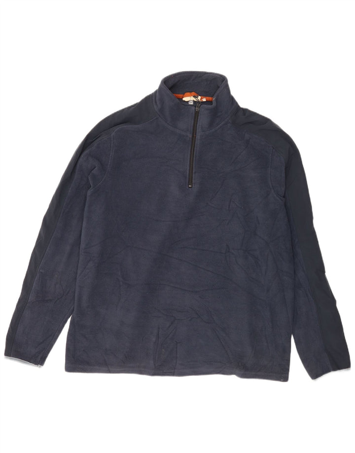 Mountain Warehouse Pull polaire à col zippé pour homme 2XL Bleu marine Polyester