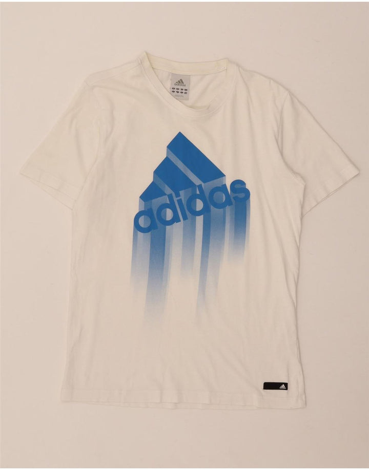 Adidas T-shirt graphique pour hommes, petit, blanc