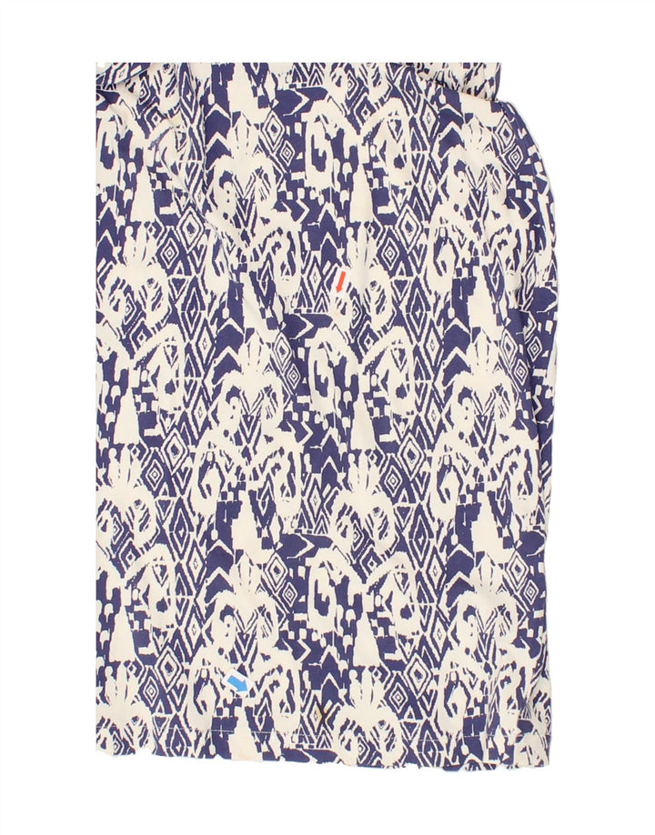 NEXT Womens Abstract Pattern Tent Dress UK 10 Small Blue Cotton Vintage Next and Second-Hand Next from Messina Hembry 