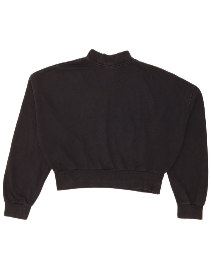 Nike Sweat-shirt court surdimensionné pour femme UK 14 en coton noir moyen