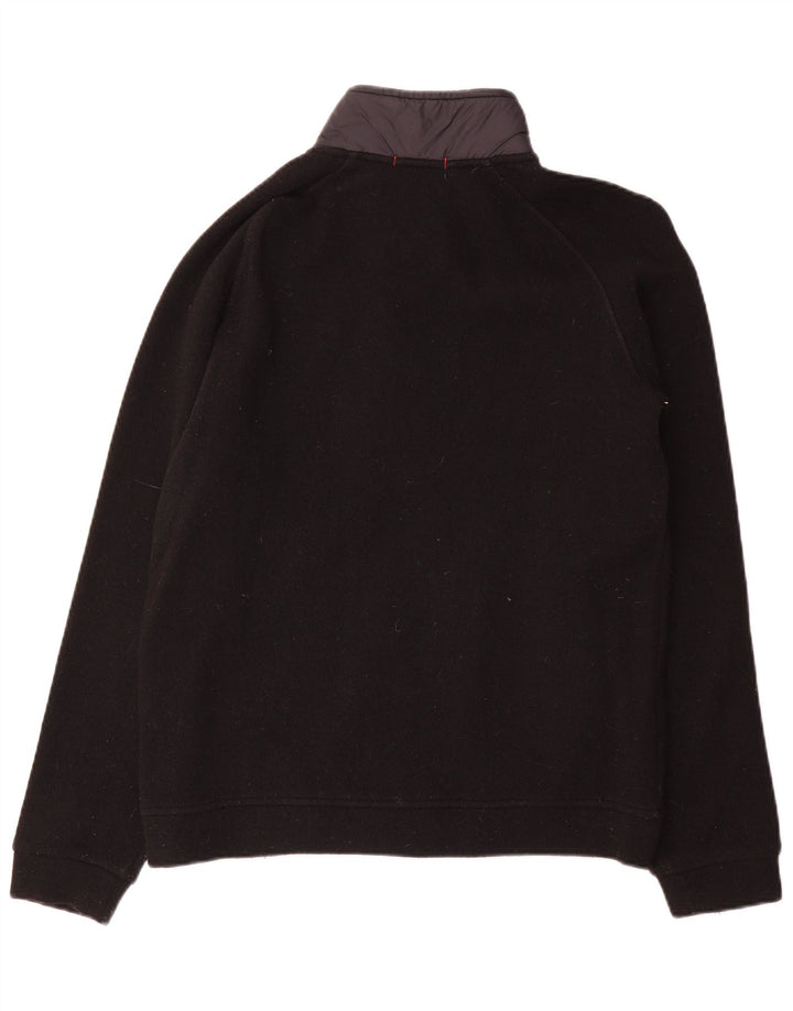 Woolrich Homme Cardigan Pull Petit Noir Colorblock Laine